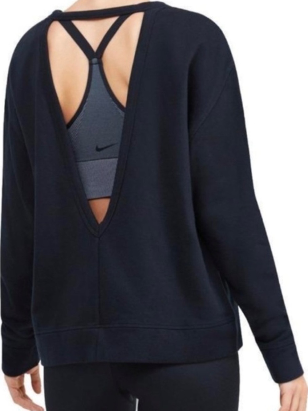 Nike Dri-FIT Open Back Sweatshirt Pullover | Athleisure Top